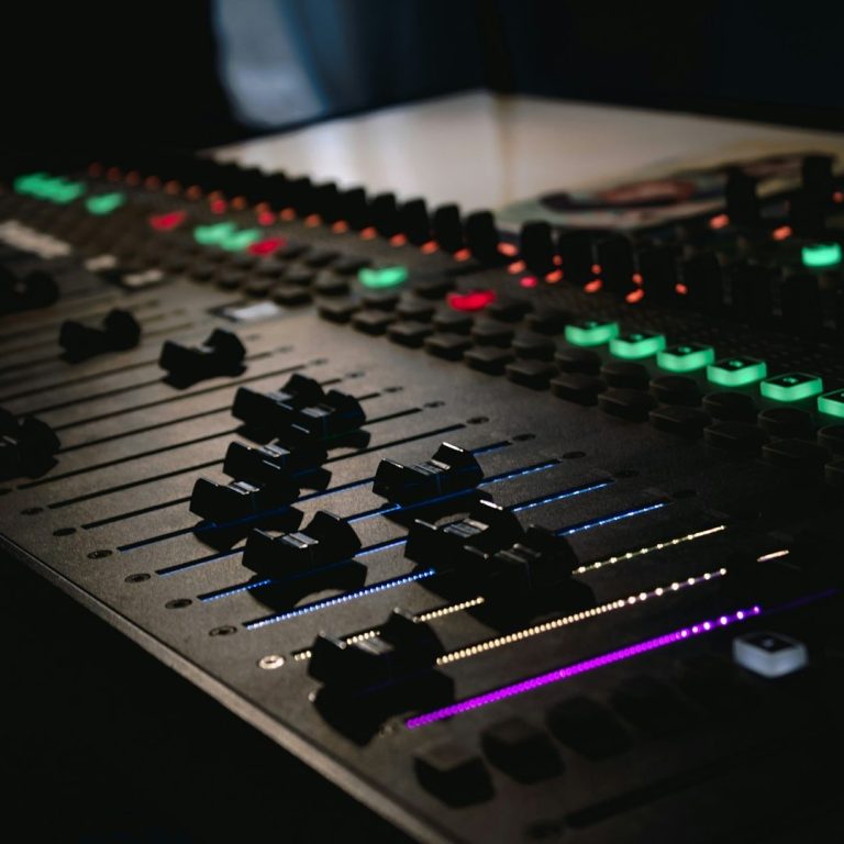 Stock Photo of sound mixer for Media Ministry.