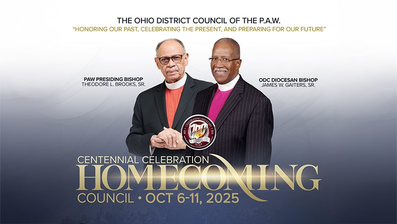 ODC Centennial Celebration Announcement Flyer for the Ohio District Council of the Pentecostal Assemblies of the World Centennial Celebration, highlighting 100 years of ministry. I